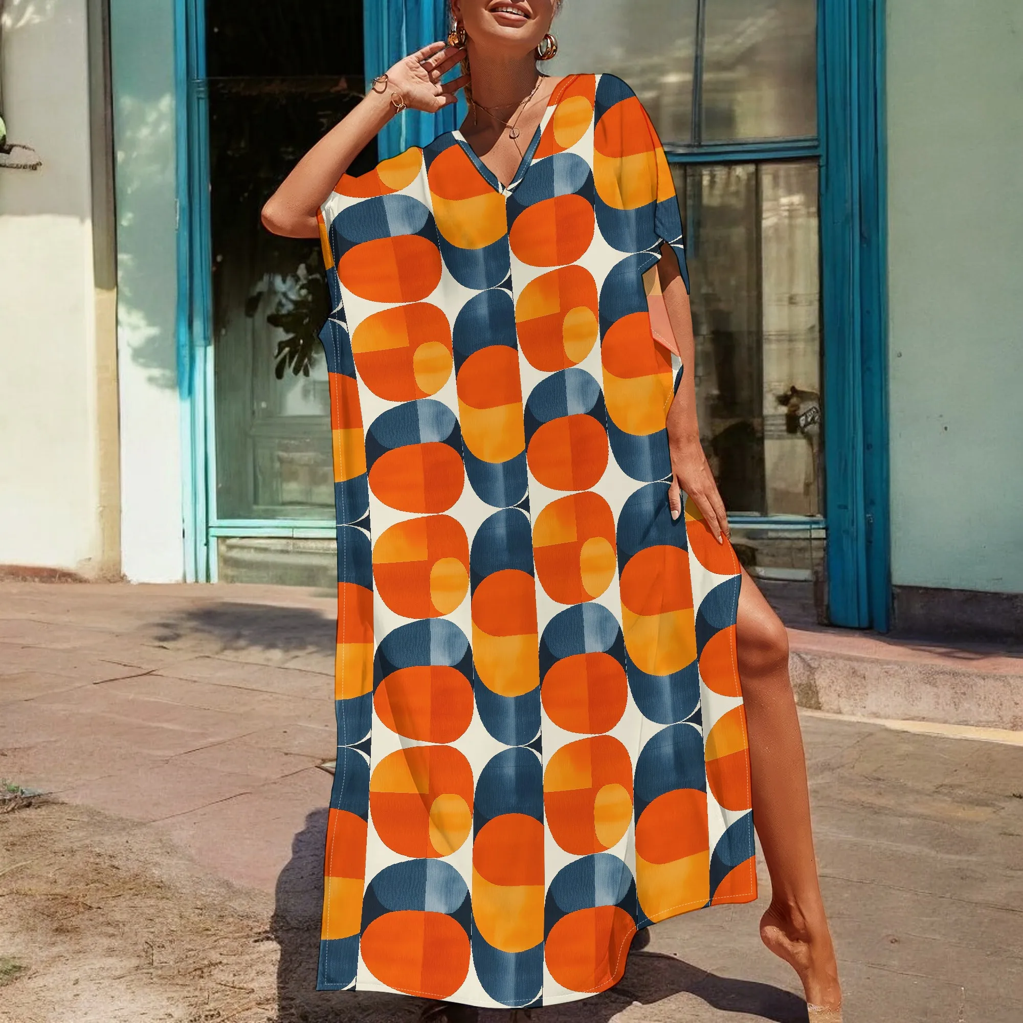 Afrocentric Plus Size Dress Retro Circle Print V-Neck Loose Fit 3XL Casual or Festival Wear
Afrocentric Plus Size Dress Retro Circle Print V-Neck Loose Fit 3XL Casual or Festival Wear