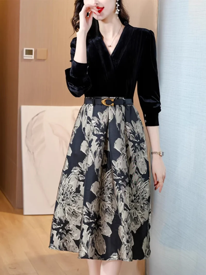 Роскошное золотое бархатное платье для женщин, жаккардовое тонкое платье трапециевидной формы из двух частей, элегантное платье для мамы на весну, осень и зиму w1932
Роскошное золотое бархатное платье для женщин, жаккардовое тонкое платье трапециевидной формы из двух частей, элегантное платье для мамы на весну, осень и зиму w1932