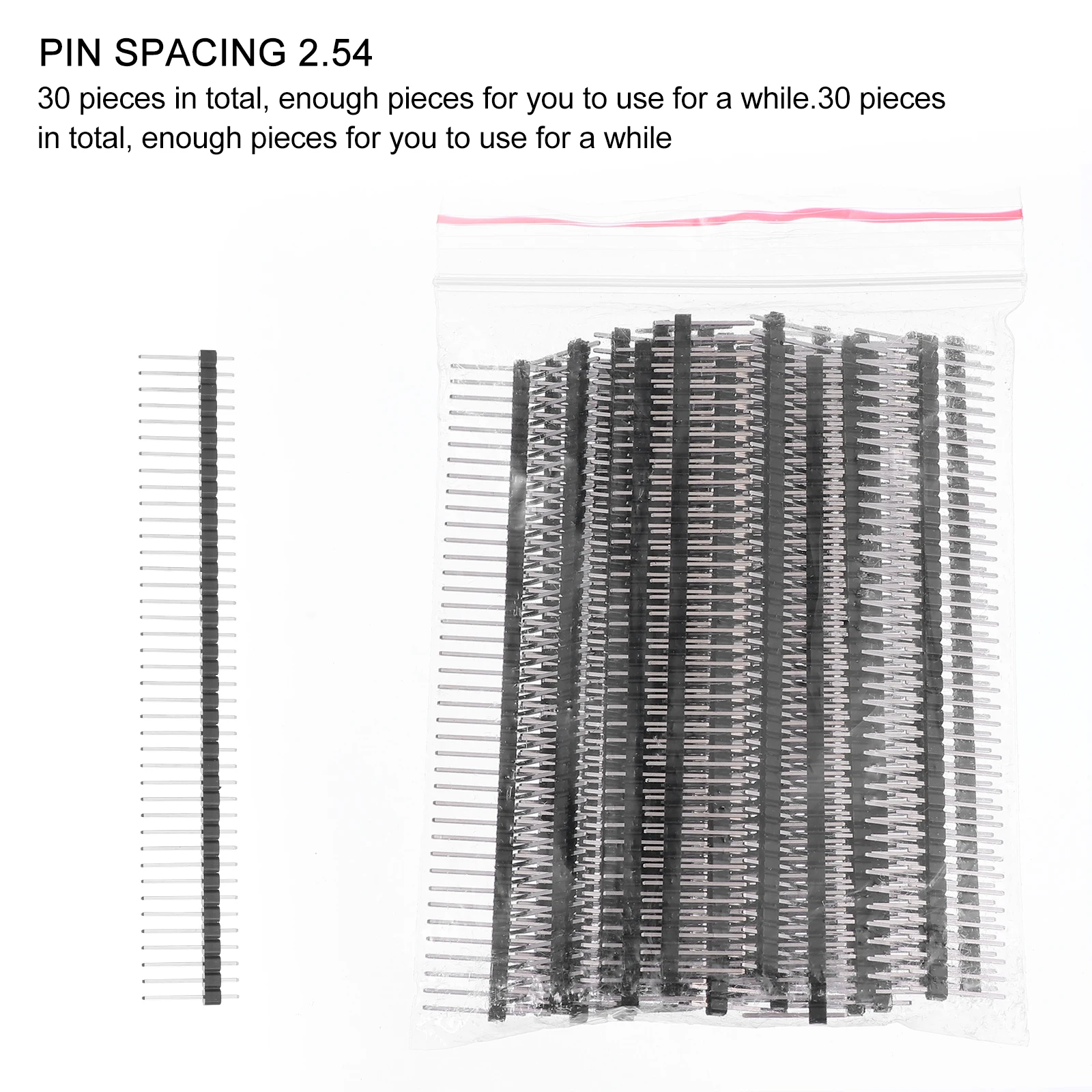 30pcs Plated Pin Header Male Strip PCB Connector Electrical Appliances Bridge Isolated Circuits
30pcs Plated Pin Header Male Strip PCB Connector Electrical Appliances Bridge Isolated Circuits