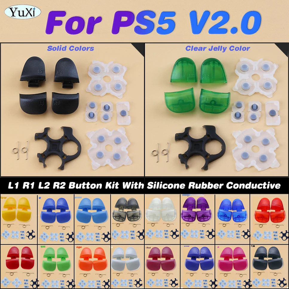 For PS5 Controller L1 R1 L2 R2 Trigger Buttons & Silicone Rubber Conductive D-pad Keypads Springs For PlayStation 5 V2.0 BDM-020
For PS5 Controller L1 R1 L2 R2 Trigger Buttons & Silicone Rubber Conductive D-pad Keypads Springs For PlayStation 5 V2.0 BDM-020