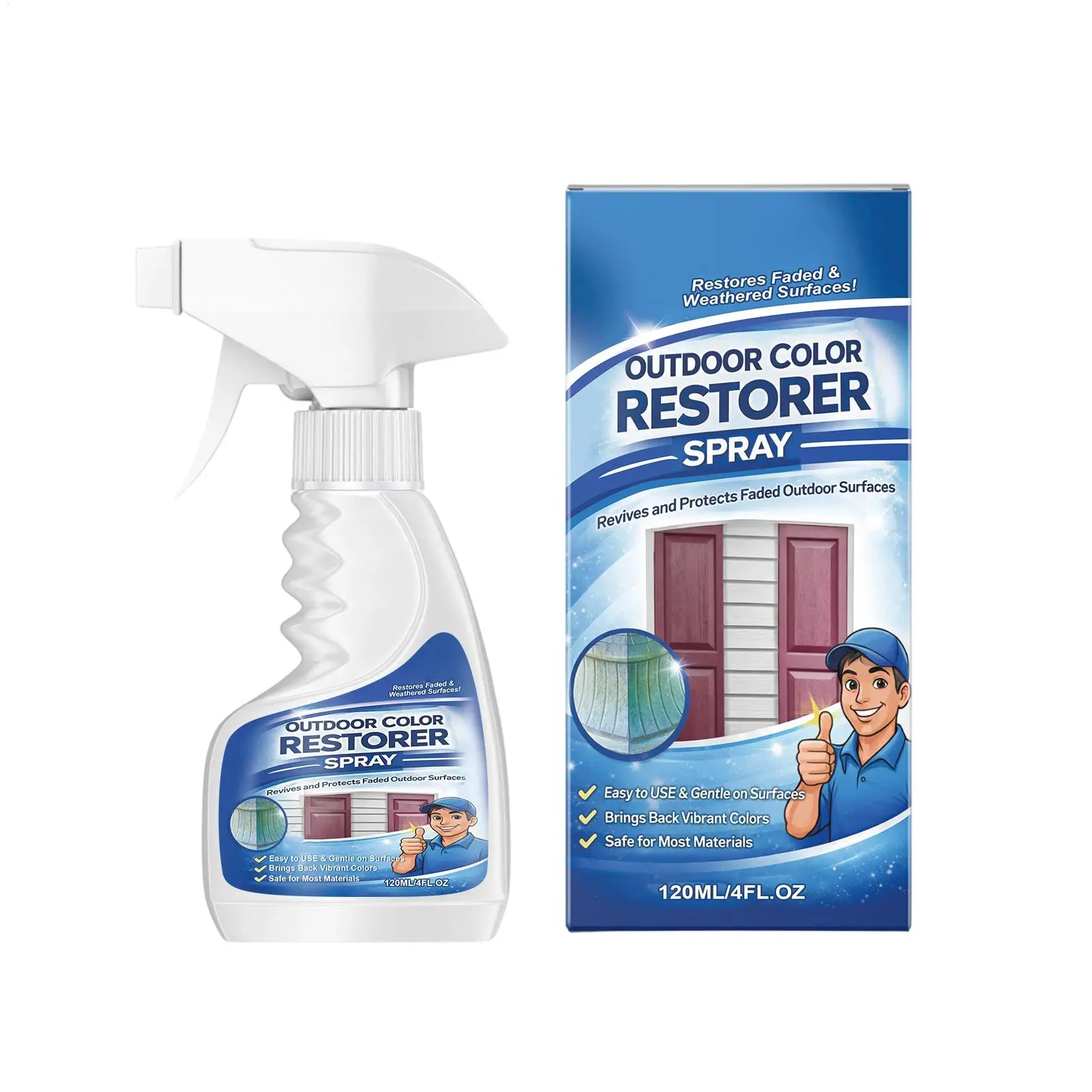 Rejuvenate Outdoor Color Restorer 120ml Long-Lasting Furniture Restoration Solution Outdoor Shutters Color Restorer for Car Trim
Rejuvenate Outdoor Color Restorer 120ml Long-Lasting Furniture Restoration Solution Outdoor Shutters Color Restorer for Car Trim
