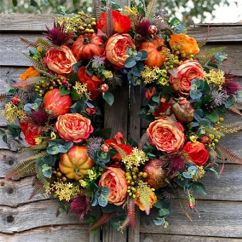 AT14 19.7-Inch Autumn Wreath Fall Wreaths For Front Door Outside,With Pumpkin Berries Suitable For Halloween Thanksgiving Durabl
AT14 19.7-Inch Autumn Wreath Fall Wreaths For Front Door Outside,With Pumpkin Berries Suitable For Halloween Thanksgiving Durabl