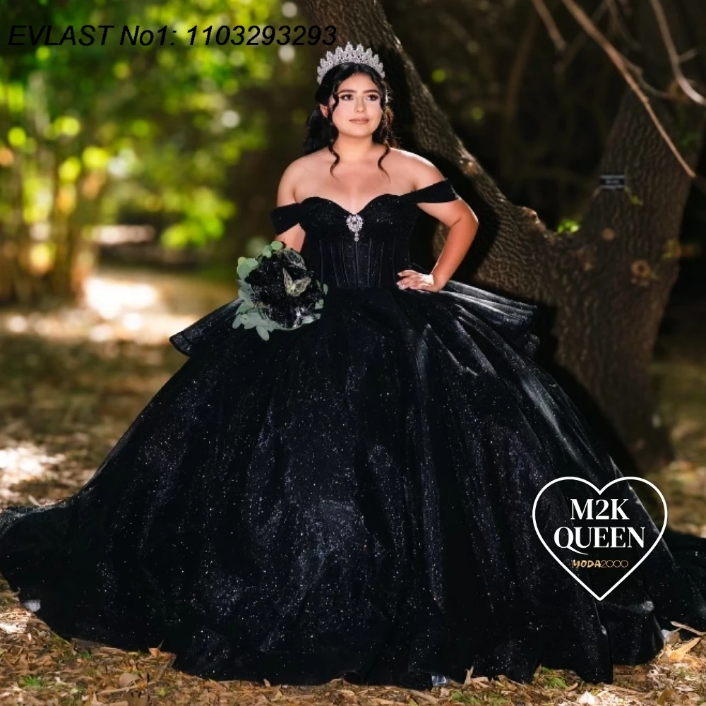 EVLAST Customized Luxury Black Quinceanera Dress Ball Gown Shiny Applique Crystal Beaded Bow Sweet 16 Vestido De 15 Anos E1Q507
EVLAST Customized Luxury Black Quinceanera Dress Ball Gown Shiny Applique Crystal Beaded Bow Sweet 16 Vestido De 15 Anos E1Q507