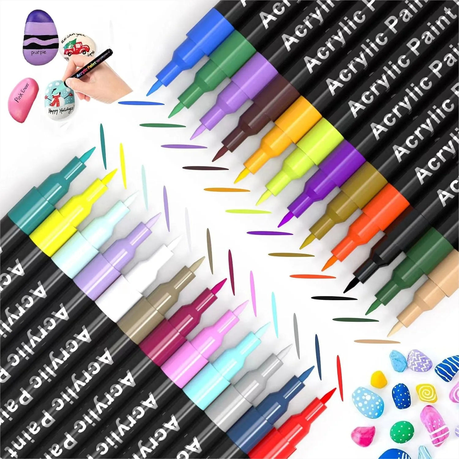Acrylic Paint Pens For Rock Painting Set Of 24 Extra Fine Point Non Toxic Markers For Stone Ceramic Glass Wood Canvas Fabrics DIY Crafts
Acrylic Paint Pens For Rock Painting Set Of 24 Extra Fine Point Non Toxic Markers For Stone Ceramic Glass Wood Canvas Fabrics DIY Crafts