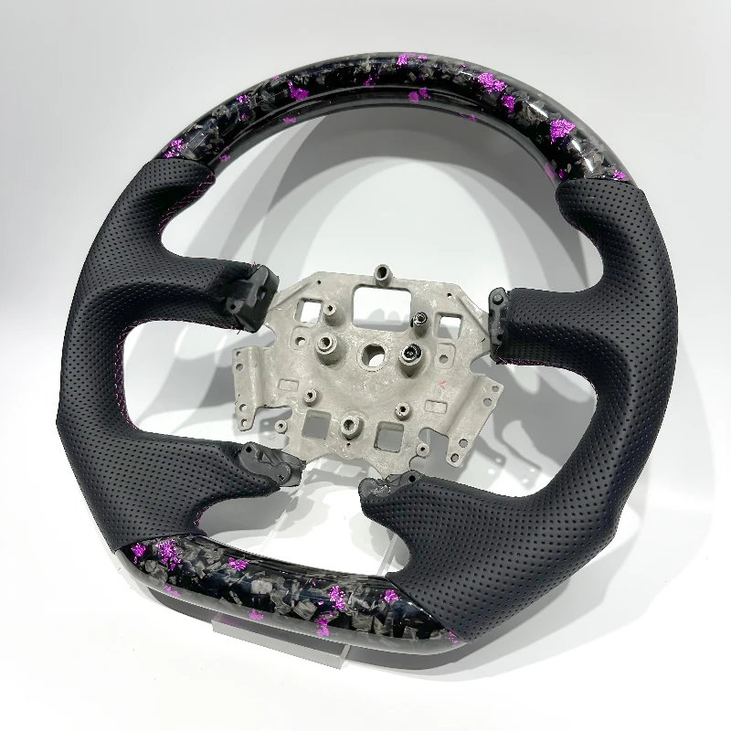 Purple forged carbon fiber perforated leather steering wheel for Ford Falcon - Durable Performance Auto Accessory
Purple forged carbon fiber perforated leather steering wheel for Ford Falcon - Durable Performance Auto Accessory