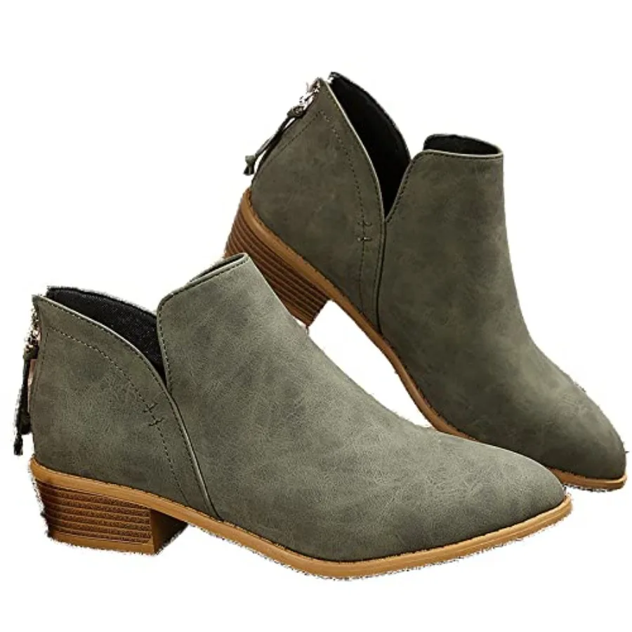 JITUUE Ankle Booties for Women, Women's Casual Dress Low Heeled Booties. V Cut Fashion Thick Heel Design Shoes
JITUUE Ankle Booties for Women, Women's Casual Dress Low Heeled Booties. V Cut Fashion Thick Heel Design Shoes