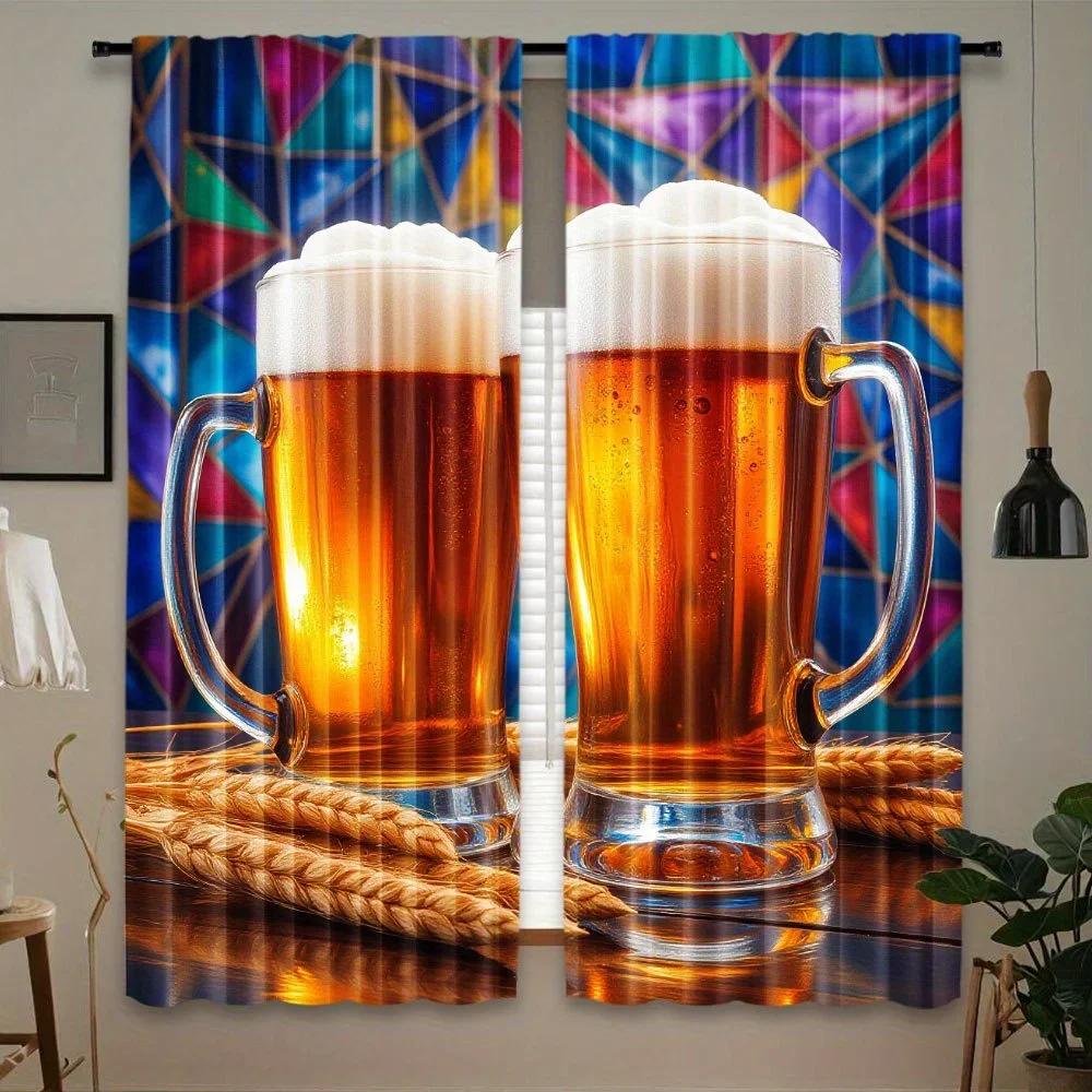 Modern Still Life Design of Beer Glasses Print Drapes Room Darkening Window Curtains for Home Decor,Rod Pocket Blackout Curtains
Modern Still Life Design of Beer Glasses Print Drapes Room Darkening Window Curtains for Home Decor,Rod Pocket Blackout Curtains
