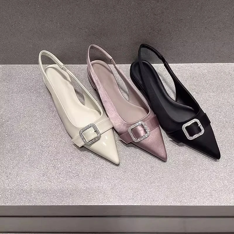 Women's Shoes 25 Summer New Model 381147 Rhinestone Square Buckle Pointed Toe Sandals Closed-Toe Flat Shoes
Women's Shoes 25 Summer New Model 381147 Rhinestone Square Buckle Pointed Toe Sandals Closed-Toe Flat Shoes