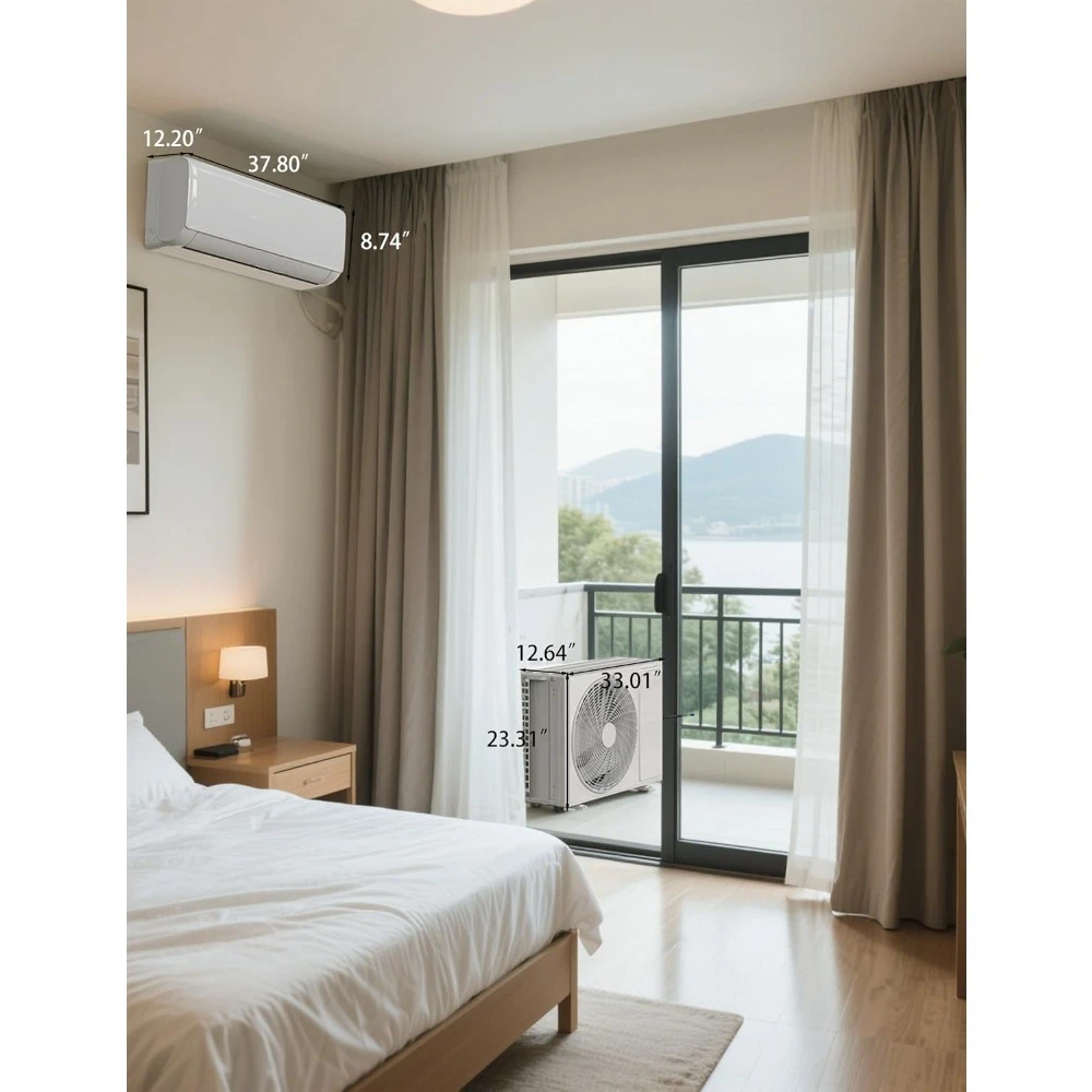 18000 BTU Mini Split Air Conditioner 19 SEER2 Ductless Inverter 230V Heat Pump 1250 Sq.Ft Alexa Compatible White, Custom
18000 BTU Mini Split Air Conditioner 19 SEER2 Ductless Inverter 230V Heat Pump 1250 Sq.Ft Alexa Compatible White, Custom