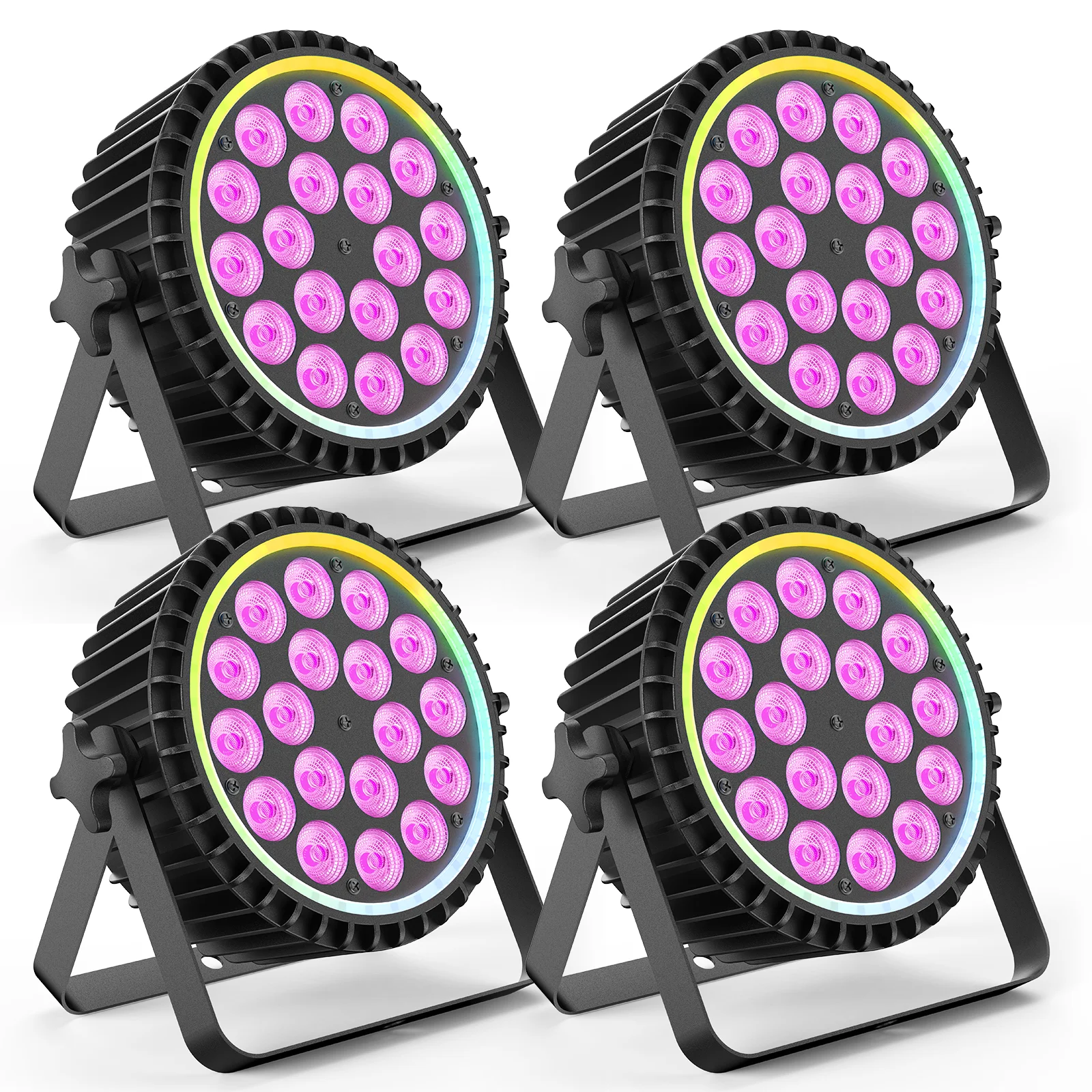 Datewink 4Pcs 120W 18LED RGBW Par Light With RGB Ring Fan DMX512 Stage Lighting Effect For DJ Disco Wedding Party Club Christmas
Datewink 4Pcs 120W 18LED RGBW Par Light With RGB Ring Fan DMX512 Stage Lighting Effect For DJ Disco Wedding Party Club Christmas