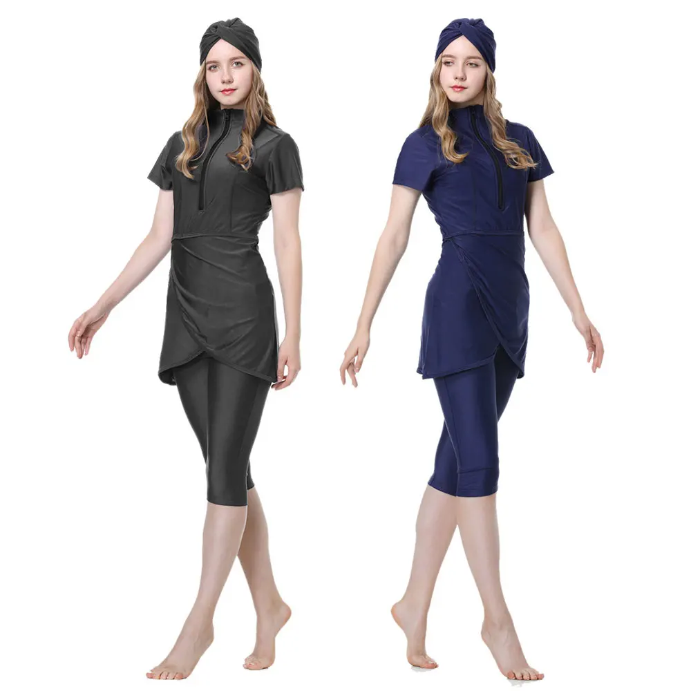 M-4XL Ladies Women Muslim Swimsuit Short Sleeve Solid Color Slim Swimming Burkini Front Zipper Wrap Islamic Arab Middle East
M-4XL Ladies Women Muslim Swimsuit Short Sleeve Solid Color Slim Swimming Burkini Front Zipper Wrap Islamic Arab Middle East