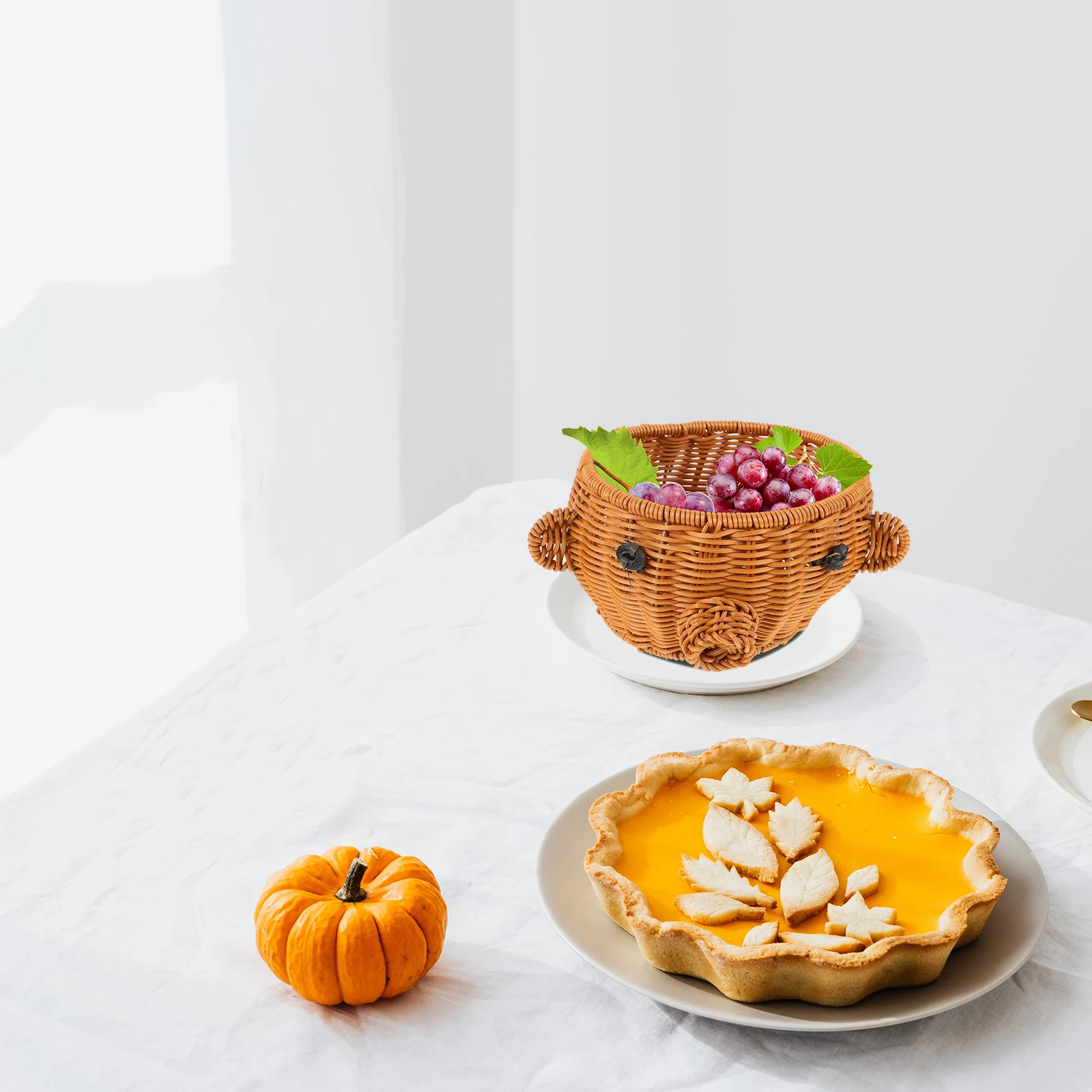 Simulated Animal Storage Basket Cute Pig Shaped Woven Fruit Baskets for Kitchen Decorative Plastic Organizing Home Space Saving
Simulated Animal Storage Basket Cute Pig Shaped Woven Fruit Baskets for Kitchen Decorative Plastic Organizing Home Space Saving