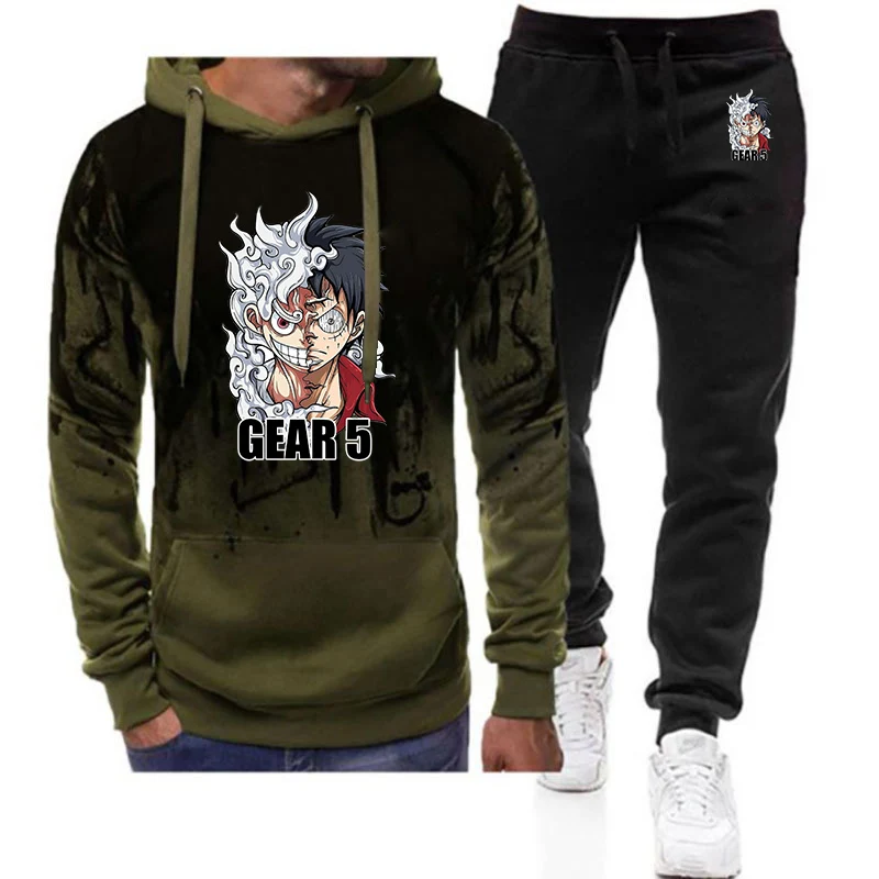 2026 One Piece Luffy Men's New Spring Autumn Premium Gear 5 Nika Print Gradient Color Hoodies Pullover + Sweatpants Casual Suit
2026 One Piece Luffy Men's New Spring Autumn Premium Gear 5 Nika Print Gradient Color Hoodies Pullover + Sweatpants Casual Suit