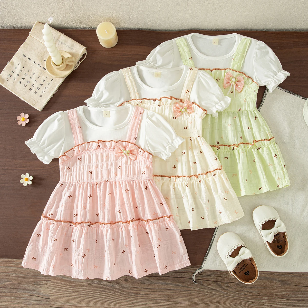 Одежда для девочек от 3 до 18 месяцев, летнее платье в милом корейском стиле, удобная повседневная одежда для прогулок на улице, одежда для маленьких девочек OOTD
Одежда для девочек от 3 до 18 месяцев, летнее платье в милом корейском стиле, удобная повседневная одежда для прогулок на улице, одежда для маленьких девочек OOTD