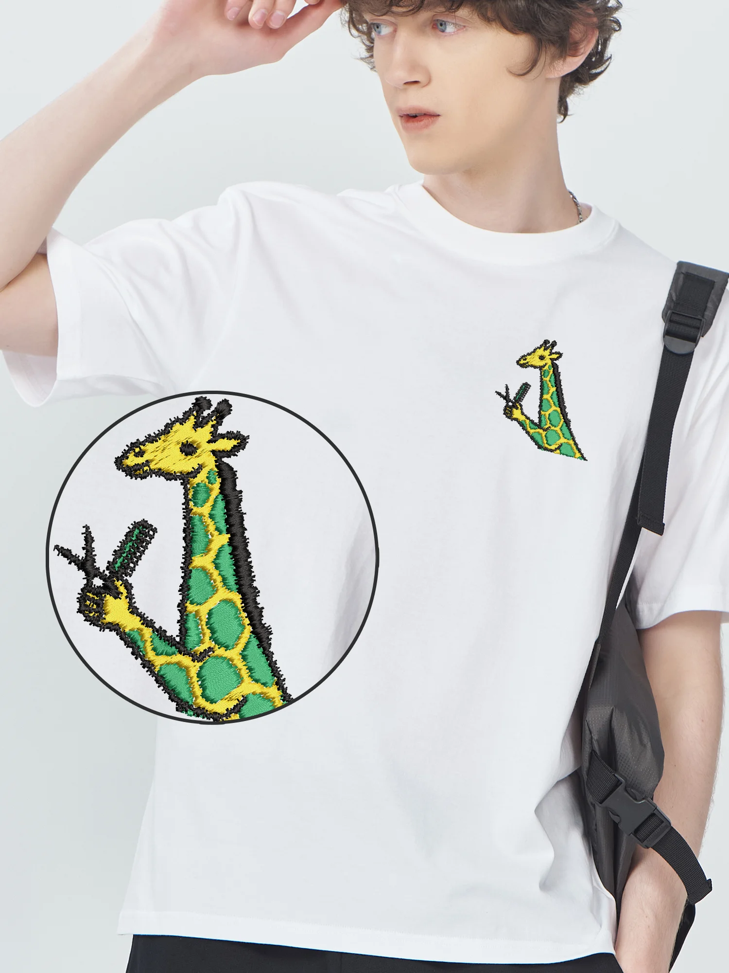 Футболки с вышивкой Giraffe Barber, хлопковая футболка с рисунком, унисекс, повседневные дышащие футболки с вышивкой, летние топы для пар
Футболки с вышивкой Giraffe Barber, хлопковая футболка с рисунком, унисекс, повседневные дышащие футболки с вышивкой, летние топы для пар