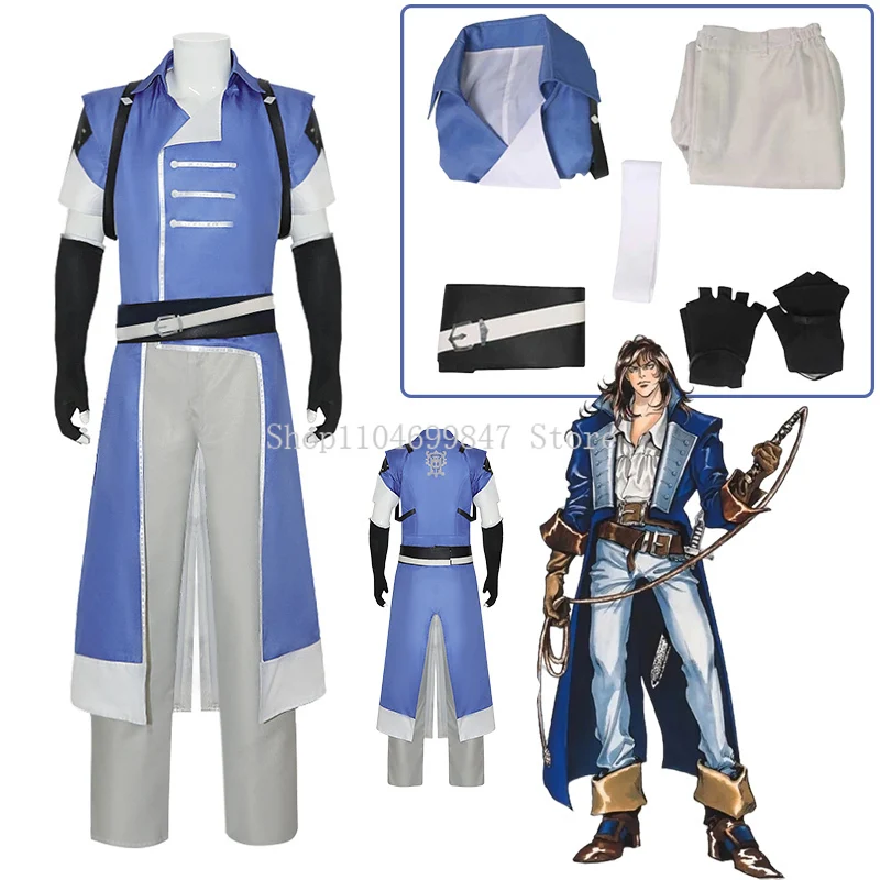 Anime Game Richter Belmont Cosplay Costume Castlevania Top Pants Set Fantasy Carnival Party Halloween costumes for men adult 
Anime Game Richter Belmont Cosplay Costume Castlevania Top Pants Set Fantasy Carnival Party Halloween costumes for men adult