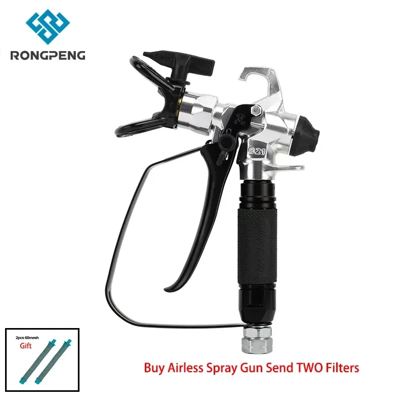 RONGPENG High Quality 3600PSI Airless Spray Gun With 517 Tip Nozzle And Filters 821 High Pressure Paint Gun For Sprayer Machine
RONGPENG High Quality 3600PSI Airless Spray Gun With 517 Tip Nozzle And Filters 821 High Pressure Paint Gun For Sprayer Machine