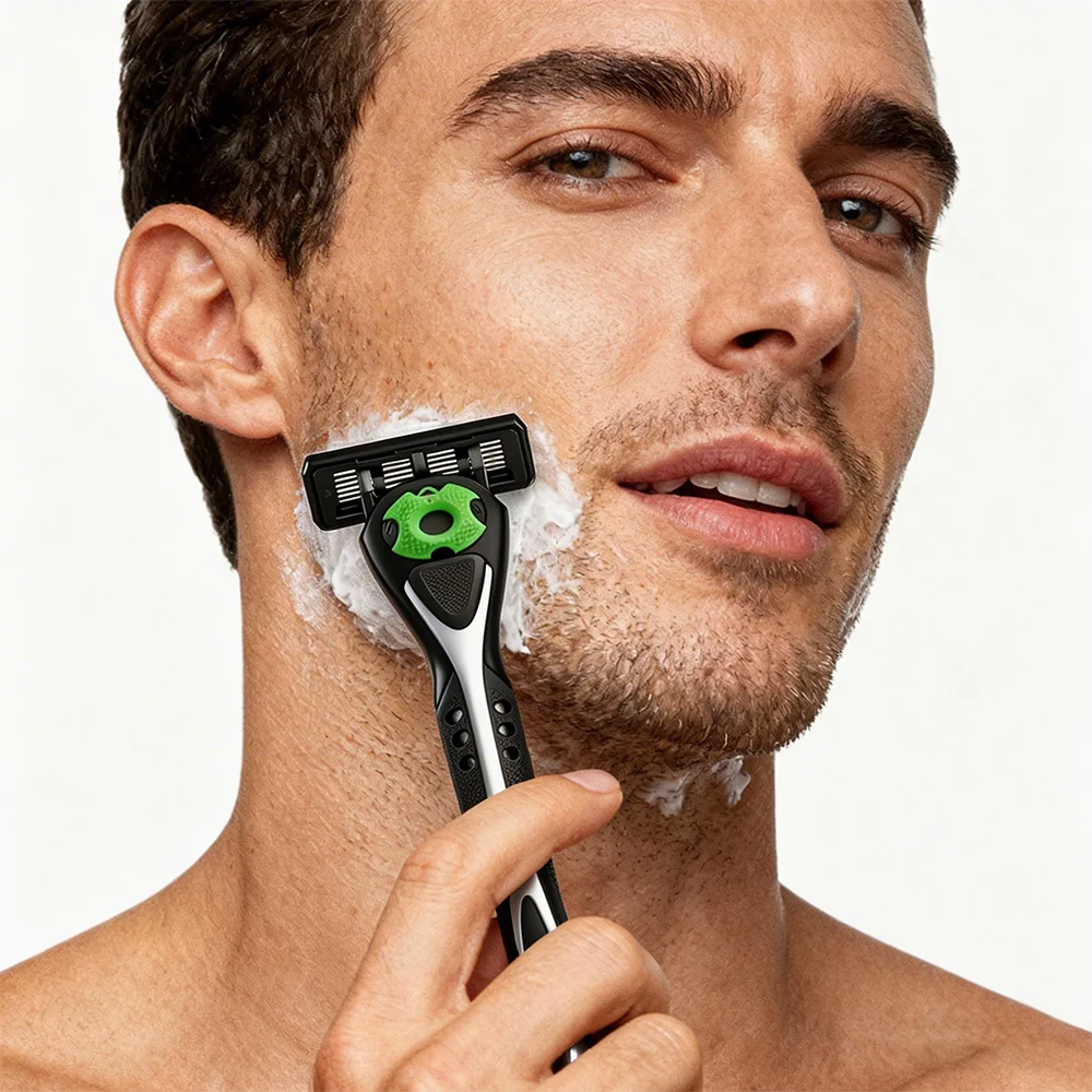 Ergonomic Anti-Slip Razor Handle for Men Swivel Pivoting Head Shaving Grip Soft Rubber Grip Replacement Handle for 3 Layer Razor
Ergonomic Anti-Slip Razor Handle for Men Swivel Pivoting Head Shaving Grip Soft Rubber Grip Replacement Handle for 3 Layer Razor