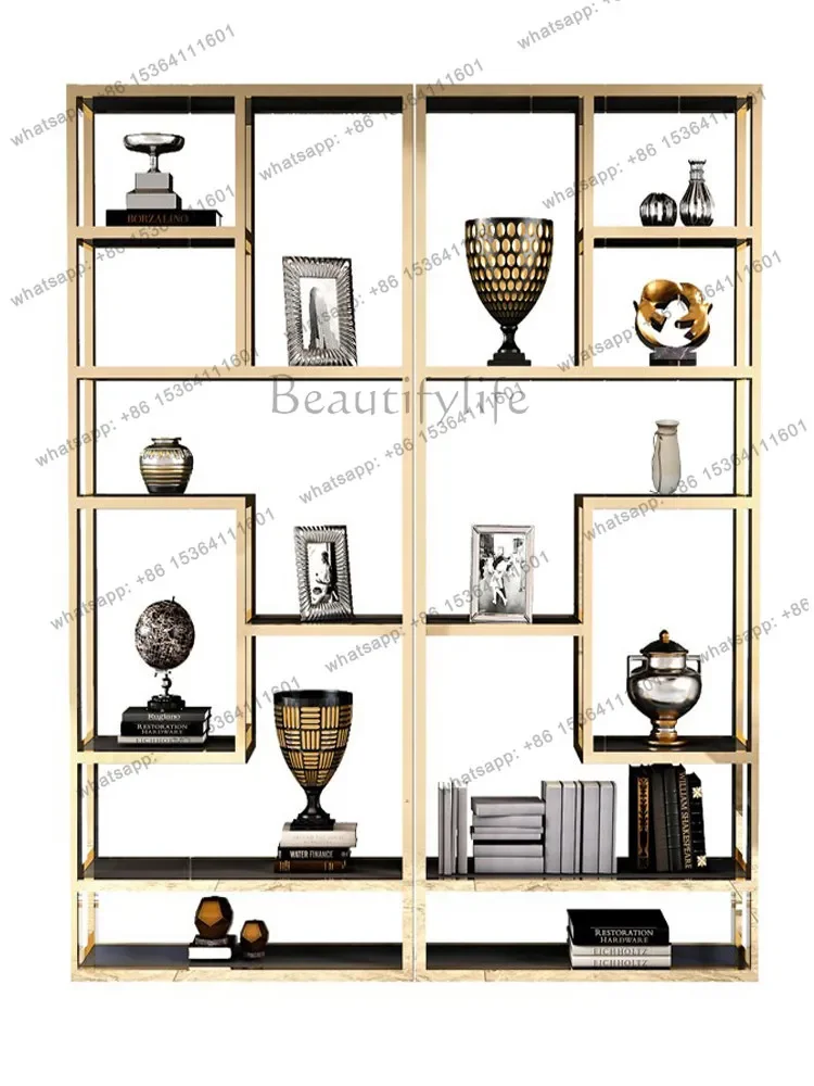 D14Light Luxury Bogu Frame Stainless Steel Floor Multi-layer Storage Modern Simple Metal Bookcase
D14Light Luxury Bogu Frame Stainless Steel Floor Multi-layer Storage Modern Simple Metal Bookcase