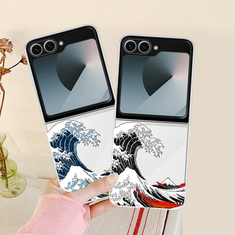 The Great Wave off Kanagawa Pattern Case for Samsung Galaxy Z Flip 6 5 4 3 Beauty Flip6 Flip5 Japanese Kawaii Hard Crystal Cover
The Great Wave off Kanagawa Pattern Case for Samsung Galaxy Z Flip 6 5 4 3 Beauty Flip6 Flip5 Japanese Kawaii Hard Crystal Cover