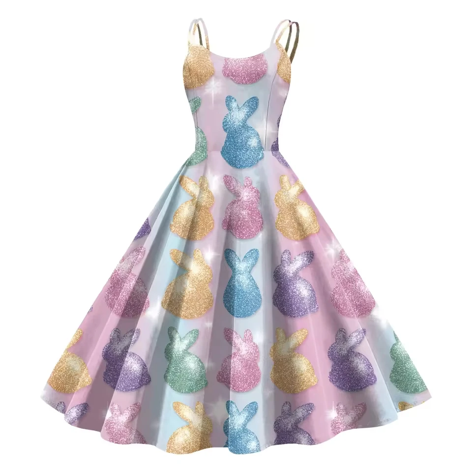 Women Casual Easter Cute Rabbit Printed Top Sleeveless Casual Dress Causual Fashion Long Dress
Women Casual Easter Cute Rabbit Printed Top Sleeveless Casual Dress Causual Fashion Long Dress
