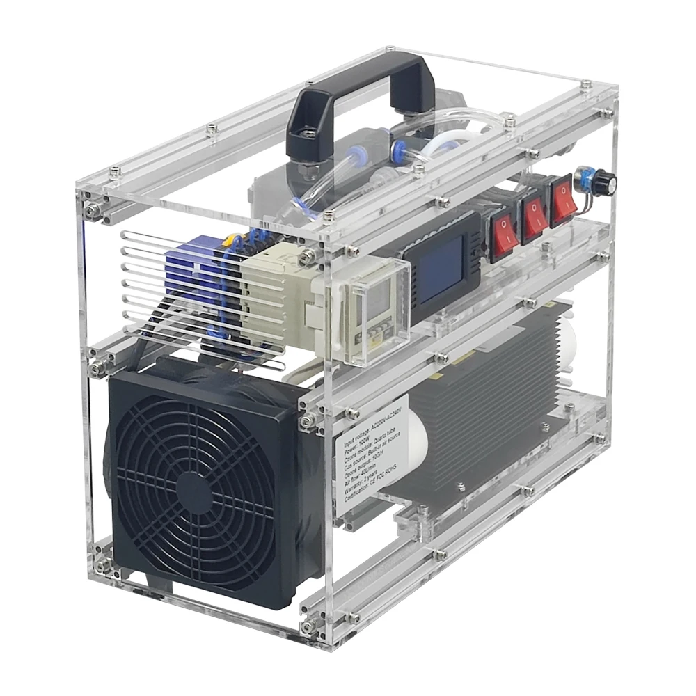 CE FCC ROHS 6SQY 10G 40L 10g/h 10gram Adjustable Acrylic Shell Ozone Generator Disinfection Machine For Air Or Water Oil
CE FCC ROHS 6SQY 10G 40L 10g/h 10gram Adjustable Acrylic Shell Ozone Generator Disinfection Machine For Air Or Water Oil