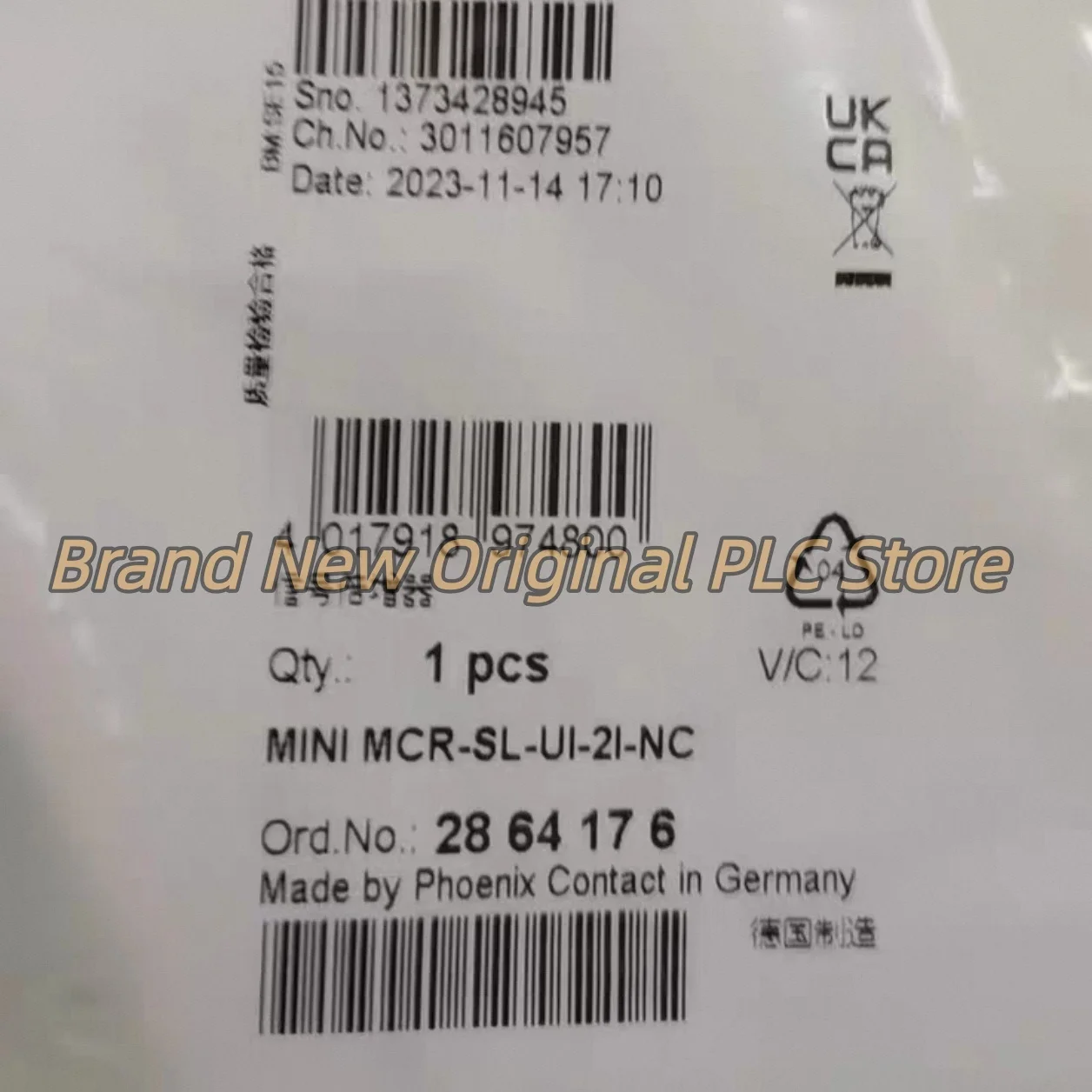 2864176 MINI MCR-SL-UI-2I-NC signal multiplier 100%NEW 2905026 MINI MCR-2-UNI-UI-2UI
2864176 MINI MCR-SL-UI-2I-NC signal multiplier 100%NEW 2905026 MINI MCR-2-UNI-UI-2UI