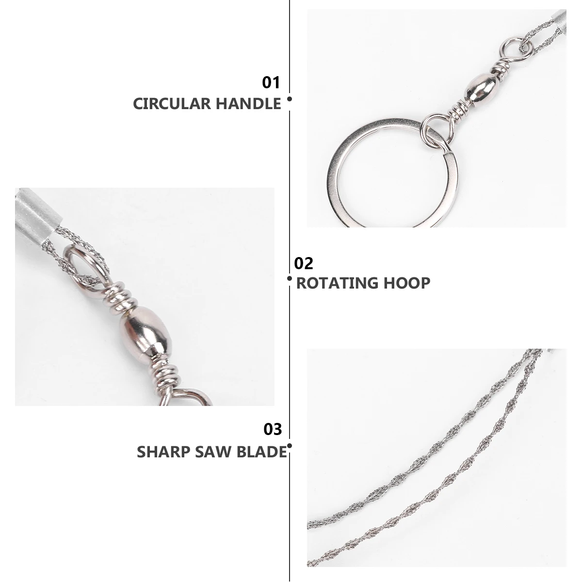 4 Pcs Survival Wire Saw Stainless Steel Lightweight Portable Outdoor Small Electric Tools Camping Hiking Gear 
4 Pcs Survival Wire Saw Stainless Steel Lightweight Portable Outdoor Small Electric Tools Camping Hiking Gear