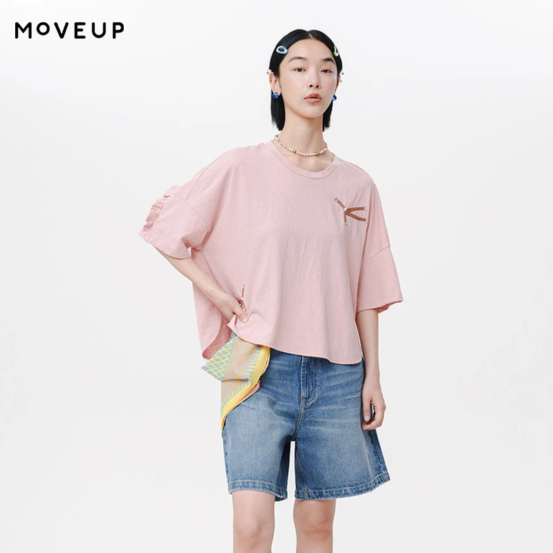 MOVEUP Short Sleeves Round Neck T-Shirt 2026 Summer New Fun Embroidered Ruffle Edge Drop Sleeves Casual Top For Women 125210510
MOVEUP Short Sleeves Round Neck T-Shirt 2026 Summer New Fun Embroidered Ruffle Edge Drop Sleeves Casual Top For Women 125210510