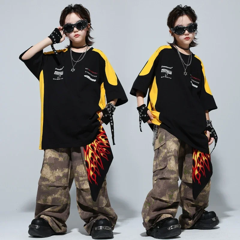 New Hip Hop Dance Clothes Sets Boys Short Sleeve Tops Camo Pants Stage Dance Wear Group Jazz Street Dance Performance Costume
New Hip Hop Dance Clothes Sets Boys Short Sleeve Tops Camo Pants Stage Dance Wear Group Jazz Street Dance Performance Costume