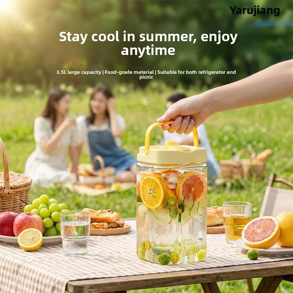 Food Grade Large Capacity Cold Brew Water Bottle Home Use Fruit Beverage Bucket Refrigerator Essential Summer Cool Water Pot
Food Grade Large Capacity Cold Brew Water Bottle Home Use Fruit Beverage Bucket Refrigerator Essential Summer Cool Water Pot