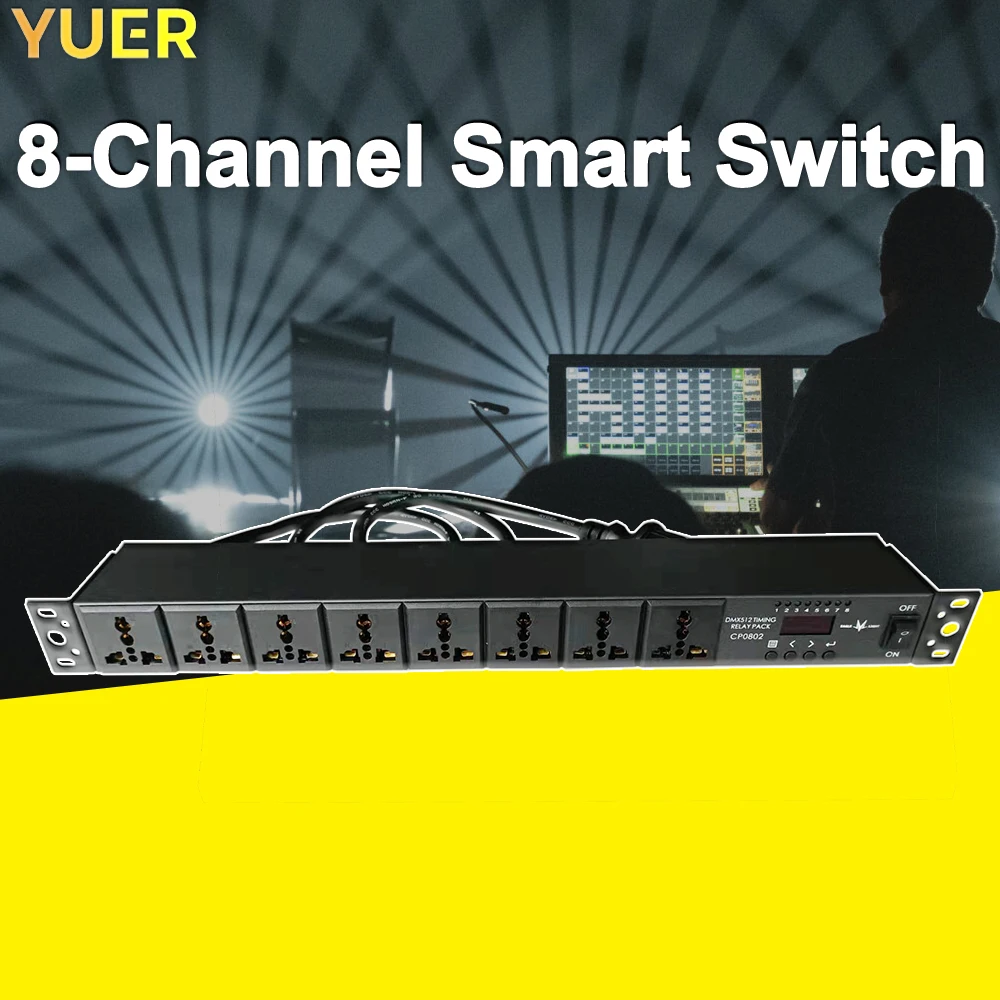 YUER 8-канальный интеллектуальный переключатель DMX512 RS485, режим секвенсора управления, защита от перенапряжения, регулируемое крепление, 1000 Вт на канал
YUER 8-канальный интеллектуальный переключатель DMX512 RS485, режим секвенсора управления, защита от перенапряжения, регулируемое крепление, 1000 Вт на канал
