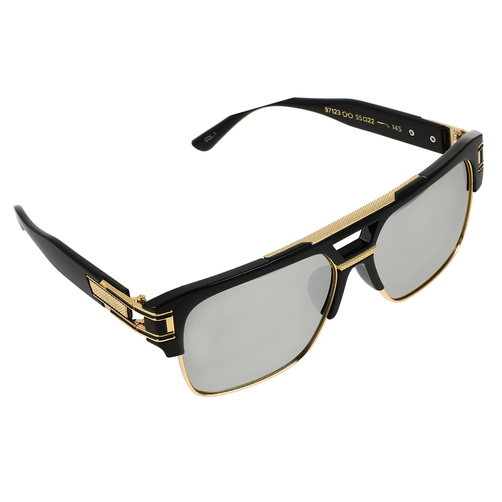 Large Frame Sunglasses Men Metal Wide Black Black Gold Frame Silver Lens Fashion Travel Lightweight Durable Stylish Eyewear
Large Frame Sunglasses Men Metal Wide Black Black Gold Frame Silver Lens Fashion Travel Lightweight Durable Stylish Eyewear