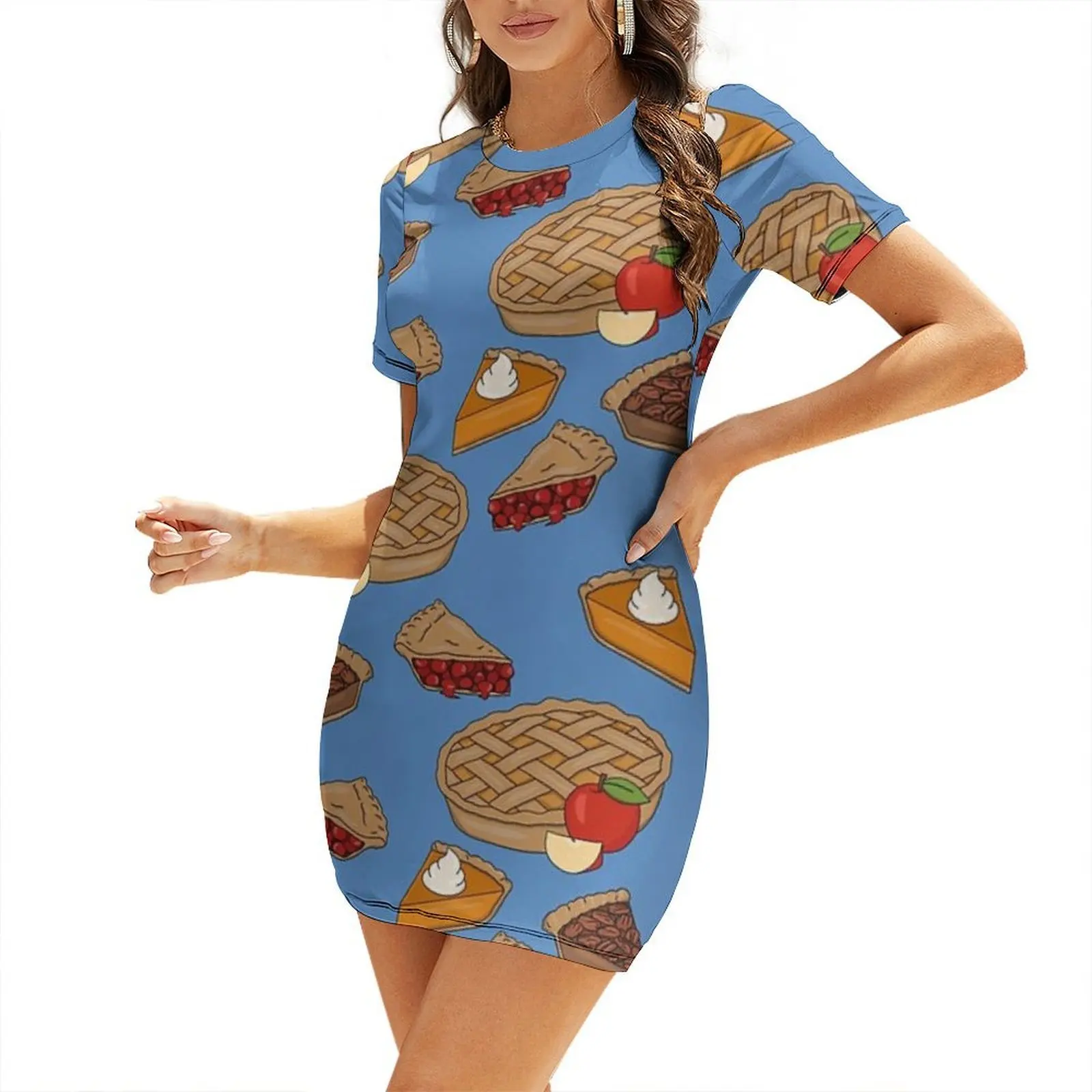 Thanksgiving Pies - Pecan Cherry Apple Holiday Dessert Short-Sleeved Dress ceremony dresses
Thanksgiving Pies - Pecan Cherry Apple Holiday Dessert Short-Sleeved Dress ceremony dresses