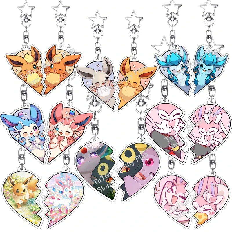 Аниме-брелоки (2 шт.) с персонажами Eevee, Leafeon, Vaporeon, Flareon, акриловые подвески для пары, для девочек и мальчиков, для сумок, ключей, украшения, аксессуары, подарок
Аниме-брелоки (2 шт.) с персонажами Eevee, Leafeon, Vaporeon, Flareon, акриловые подвески для пары, для девочек и мальчиков, для сумок, ключей, украшения, аксессуары, подарок