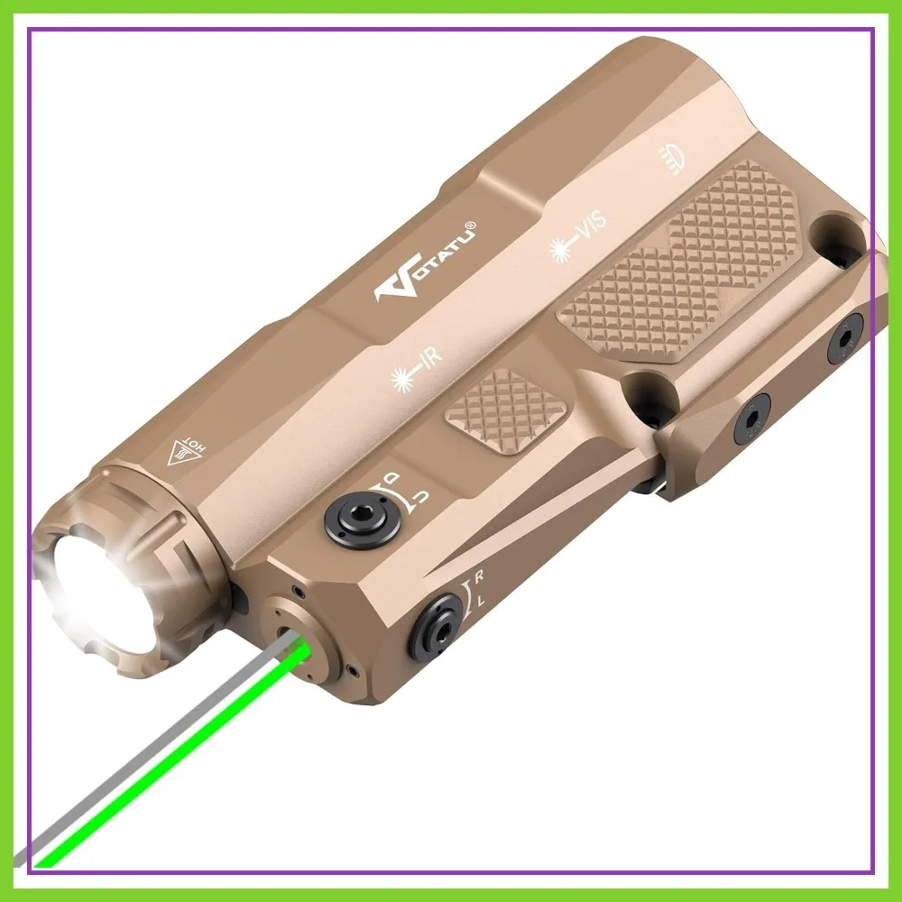 3000 Lumens Tactical Flashlight Laser Combo for Rifle, Green Laser/Light/IR Laser Sight with Pressure Pad, M-LOK & Picatinny
3000 Lumens Tactical Flashlight Laser Combo for Rifle, Green Laser/Light/IR Laser Sight with Pressure Pad, M-LOK & Picatinny