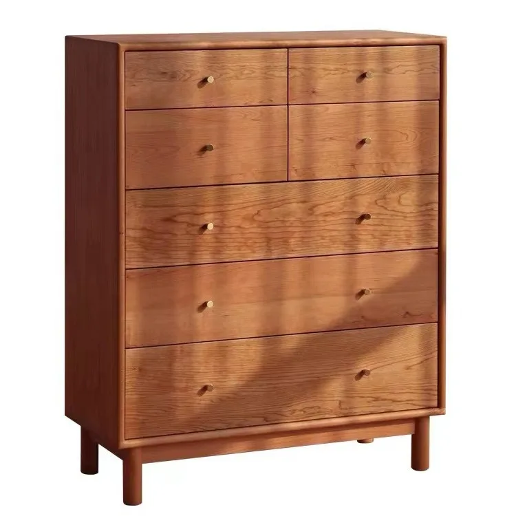 Nordic cherry wood chest of drawers bedroom storage drawer storage bucket kitchen furniture
Nordic cherry wood chest of drawers bedroom storage drawer storage bucket kitchen furniture