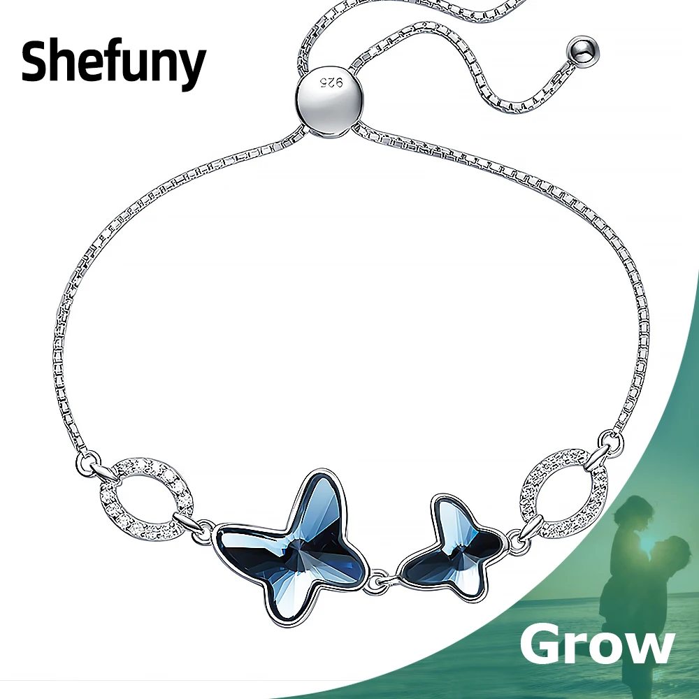 925 Sterling Silver Butterfly Bracelet Oval Geometric Blue Cubic Zirconia Animal Bangle For Women Fine Jewelry Anniversary Gift
925 Sterling Silver Butterfly Bracelet Oval Geometric Blue Cubic Zirconia Animal Bangle For Women Fine Jewelry Anniversary Gift