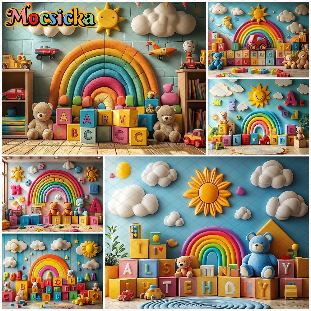 Mocsicka Baby Shower Photography Backdrop Back To School Child Students Photo Background Rainbow Bear Letter Decors Party Banner
Mocsicka Baby Shower Photography Backdrop Back To School Child Students Photo Background Rainbow Bear Letter Decors Party Banner