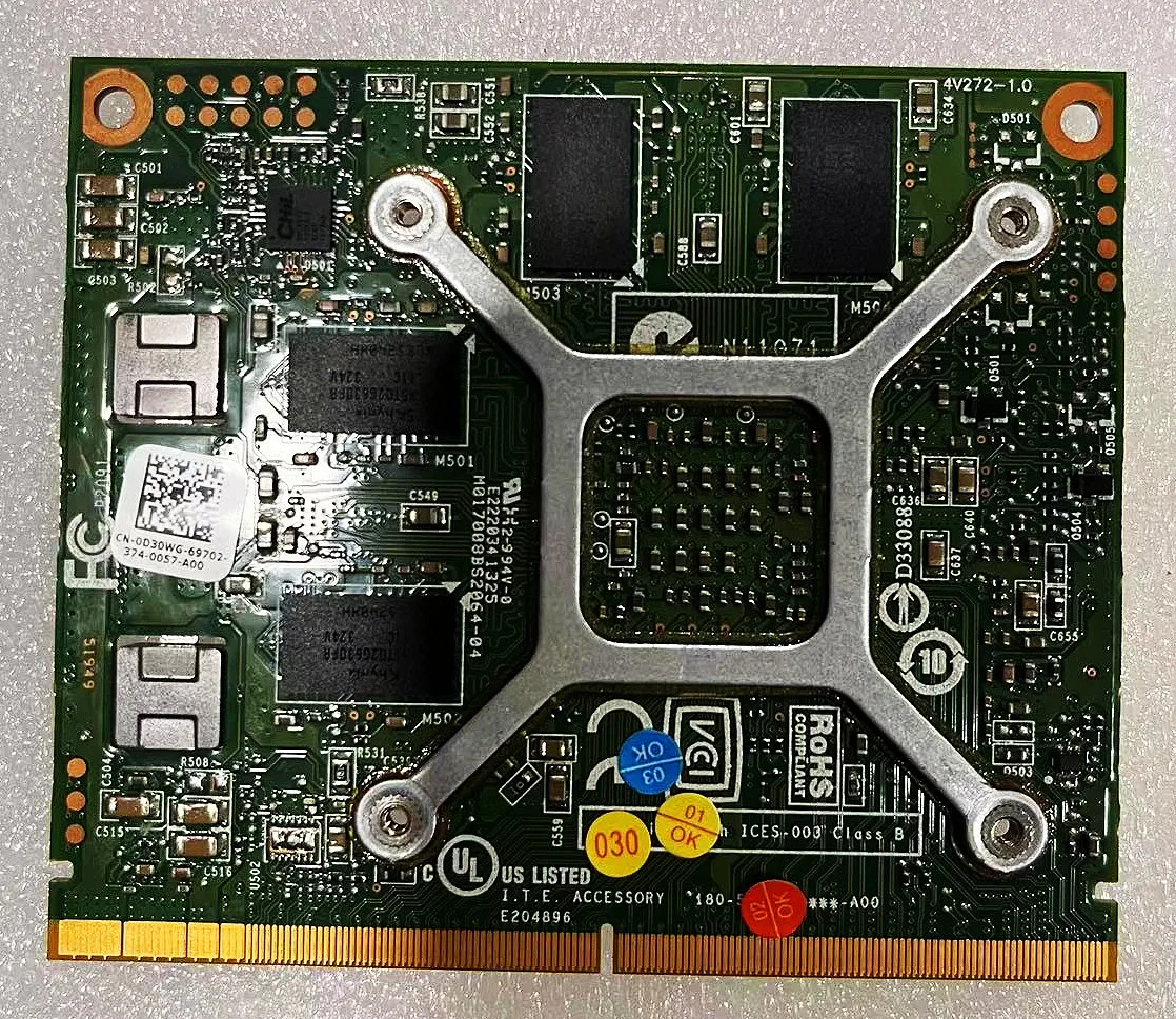 Карты видео оригинальная система K2000M K 2000M N14P-Q3-A2 Графика 2 ГБ для Dell Precision M4700 M4800 HP Elitebook 8560W CN-0D30WG 10
Карты видео оригинальная система K2000M K 2000M N14P-Q3-A2 Графика 2 ГБ для Dell Precision M4700 M4800 HP Elitebook 8560W CN-0D30WG 10