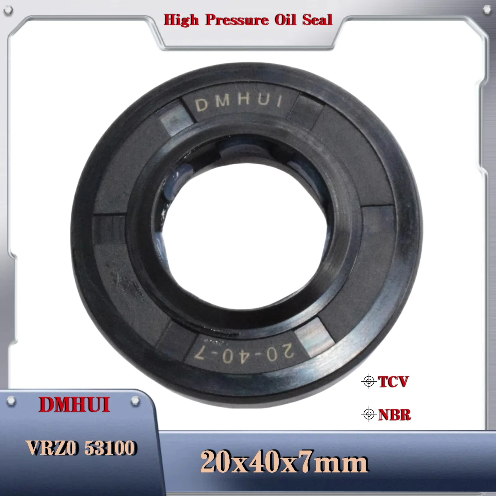 20*40*7 20×40×7 High Pressure Oil Seal For VRZ0 53100 Pressure type oil seal Used in Hydraulic Pump/Motor Rotary Shaft Seal
20*40*7 20×40×7 High Pressure Oil Seal For VRZ0 53100 Pressure type oil seal Used in Hydraulic Pump/Motor Rotary Shaft Seal
