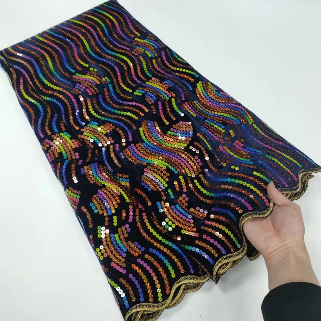 Latest African Velvet Lace with Sequins High Quality Embroidery Nigerian Lace French Fabric 5yards for Wedding Party TS9941
Latest African Velvet Lace with Sequins High Quality Embroidery Nigerian Lace French Fabric 5yards for Wedding Party TS9941