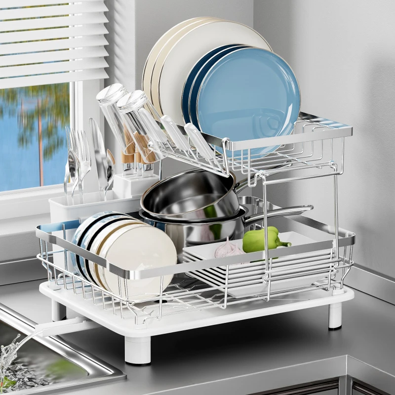 Kitchen Shelf Stainless Steel Dish Drain Rack Sink Side Storage Rack Cutlery Rack Drain Basket
Kitchen Shelf Stainless Steel Dish Drain Rack Sink Side Storage Rack Cutlery Rack Drain Basket