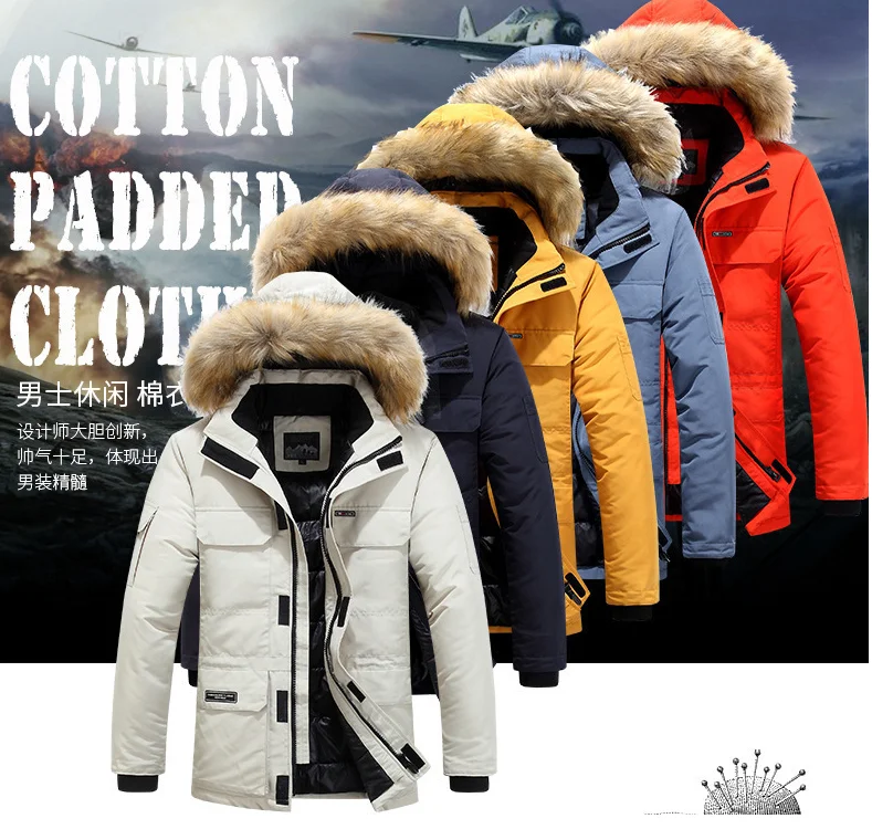 brand Men Padded Cotton Coat Thicken Men Winter Coat Plush Fur collar Hooded Outdoor Jacket Male Hooded Jacket Snow Parkas MEN
brand Men Padded Cotton Coat Thicken Men Winter Coat Plush Fur collar Hooded Outdoor Jacket Male Hooded Jacket Snow Parkas MEN