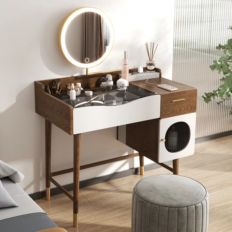 Dressing Table Storage Cabinet Integrated Modern Minimalist Bedroom Furniture Makeup Table with Light Makeup Mirror
Dressing Table Storage Cabinet Integrated Modern Minimalist Bedroom Furniture Makeup Table with Light Makeup Mirror