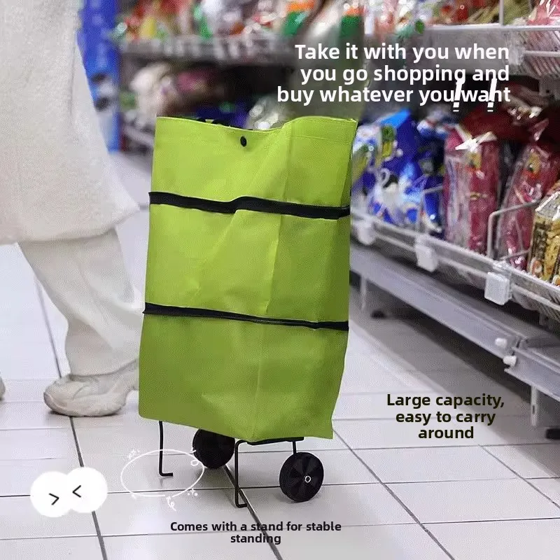 Foldable Wheeled Shopping Bag, Portable Trolley Bag with Large Capacity for Grocery, Supermarket and Household Use
Foldable Wheeled Shopping Bag, Portable Trolley Bag with Large Capacity for Grocery, Supermarket and Household Use