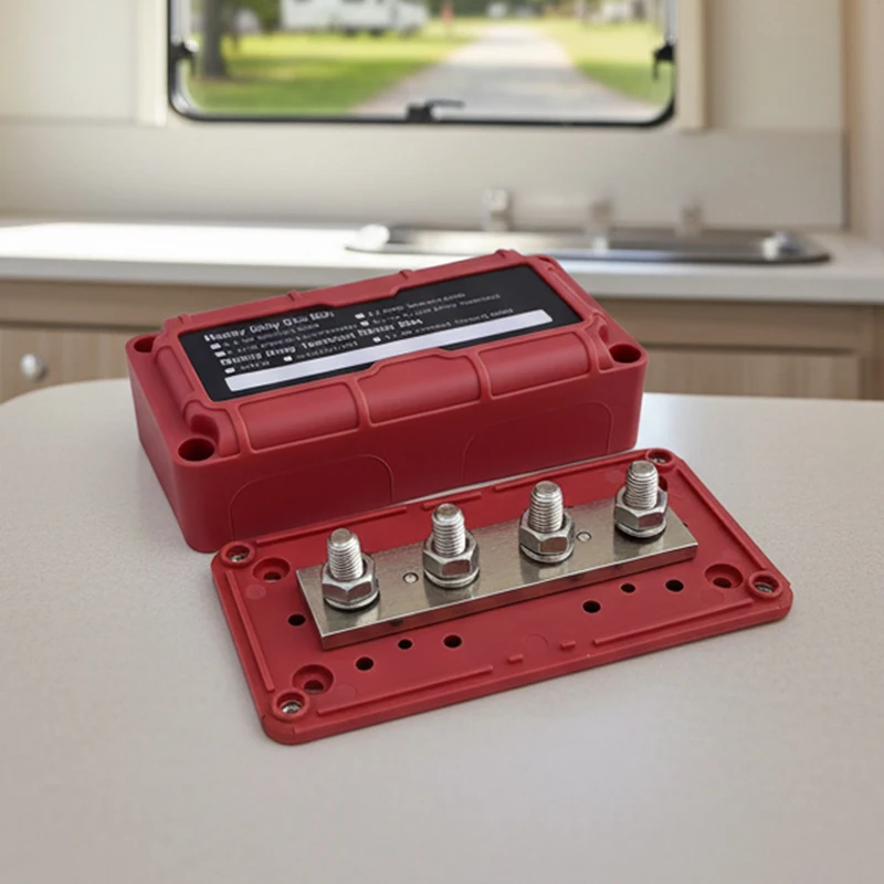 500A Bus Bar Waterproof Power Distribution Block with 4*M8 2M10 Studs 48VDC Auto Marine Battery Terminal Distribution Block
500A Bus Bar Waterproof Power Distribution Block with 4*M8 2M10 Studs 48VDC Auto Marine Battery Terminal Distribution Block