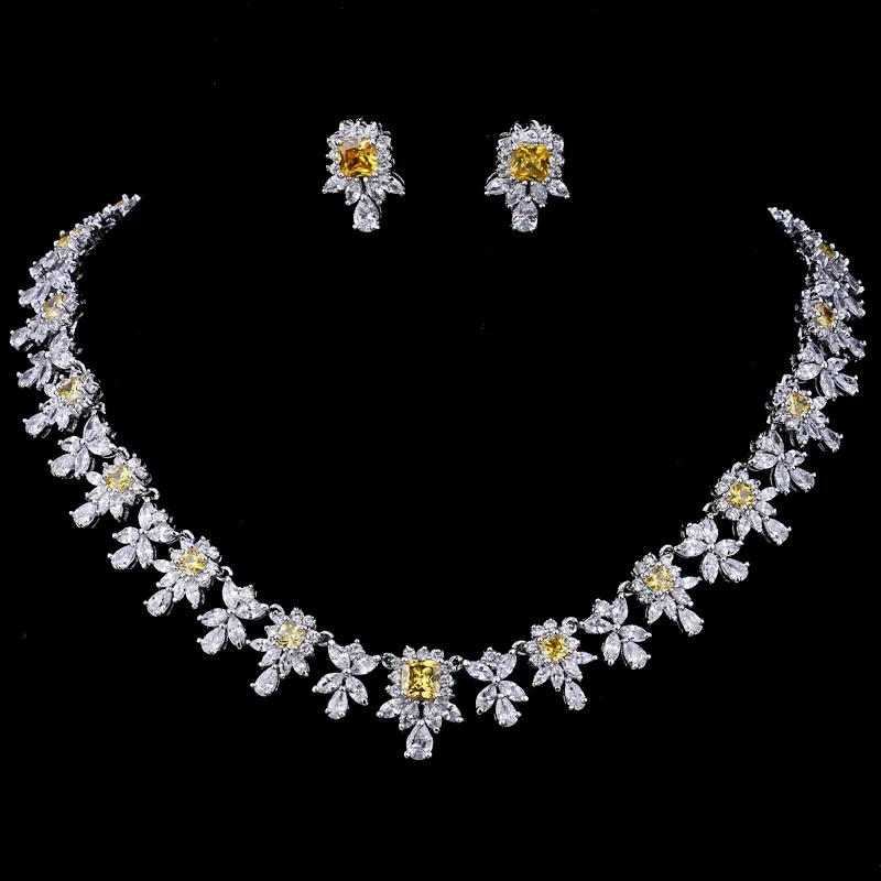 Luxury Bridal Jewelry Set For Wedding Accessories Zirconia CZ Women Necklace Earrings Set For Bride Prom Engagement Jewelry Gift
Luxury Bridal Jewelry Set For Wedding Accessories Zirconia CZ Women Necklace Earrings Set For Bride Prom Engagement Jewelry Gift