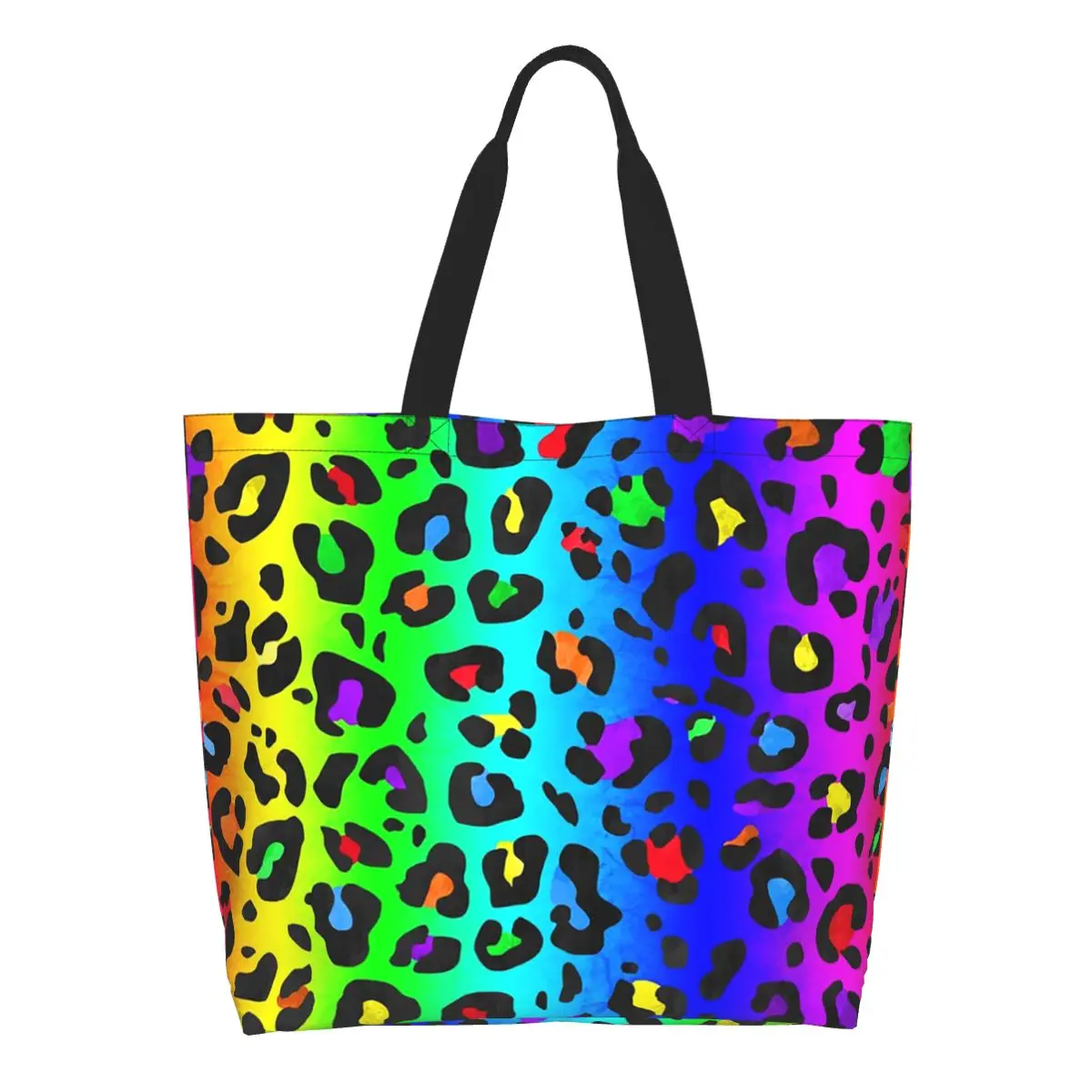 Double Rainbow Leopard Print All Over Animal Pattern Shopping Tote Bag Canvas Shoulder Bags Shopper Grocery Handbag for Women
Double Rainbow Leopard Print All Over Animal Pattern Shopping Tote Bag Canvas Shoulder Bags Shopper Grocery Handbag for Women