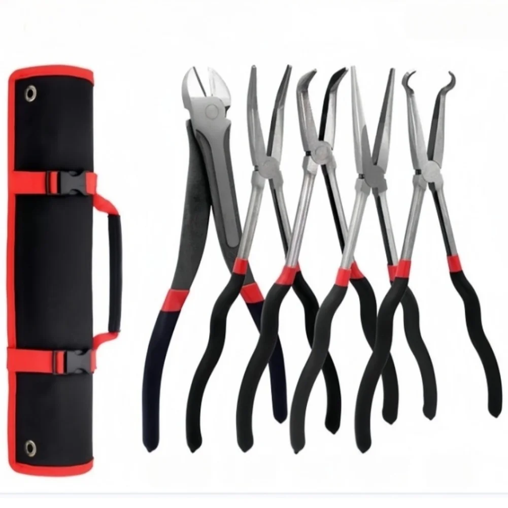 11-inch Extended Needle Nose Pliers Set 45 90 Degree Bent Tip Long Reach For DIY Hand Tools Accessories
11-inch Extended Needle Nose Pliers Set 45 90 Degree Bent Tip Long Reach For DIY Hand Tools Accessories